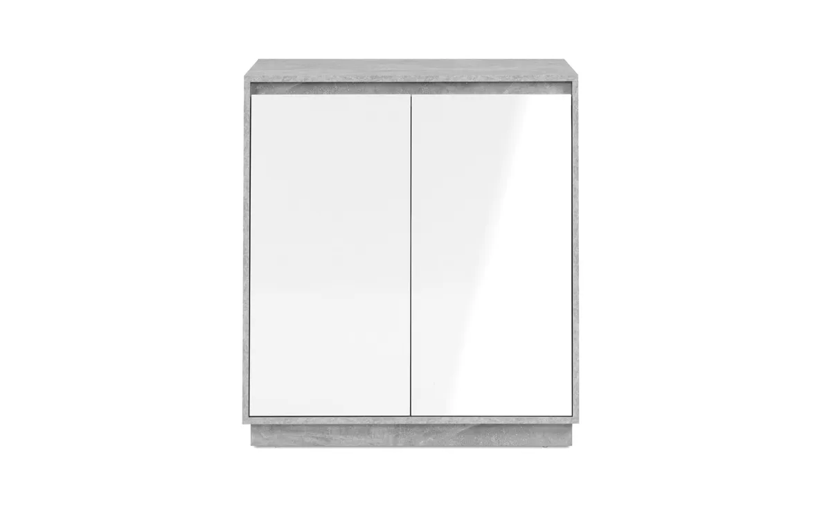 Phoenix komoda 2 vrata 79x40x88 cm bela/cement