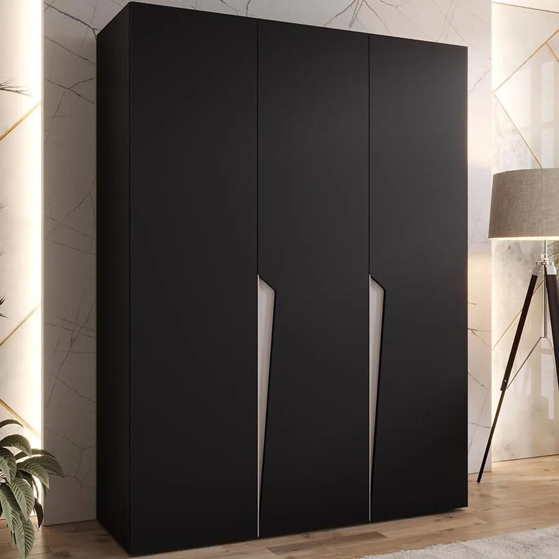 Piano ormar 150x50x202 cm crna/kašmir