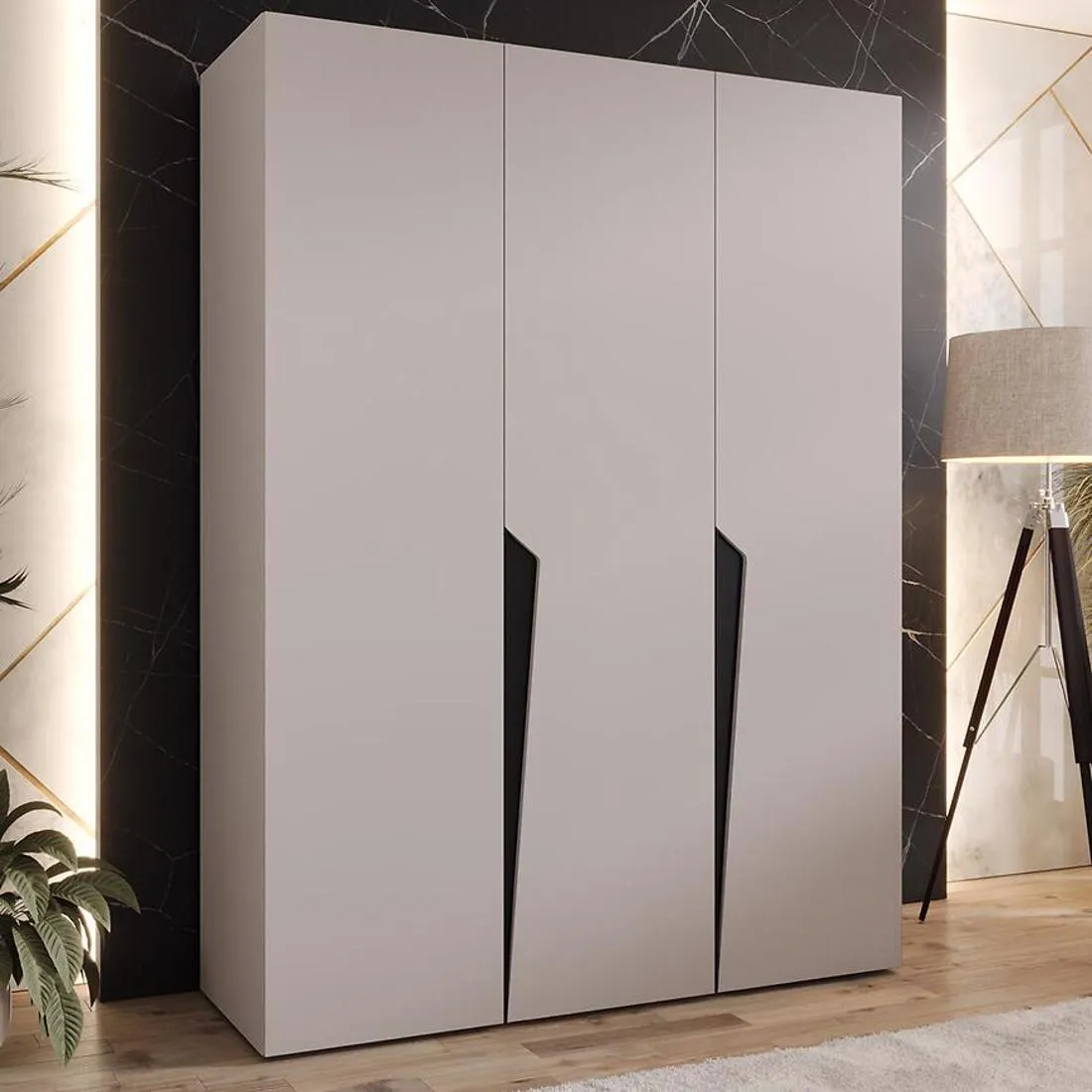 Piano ormar 150x50x202 cm kašmir/crna