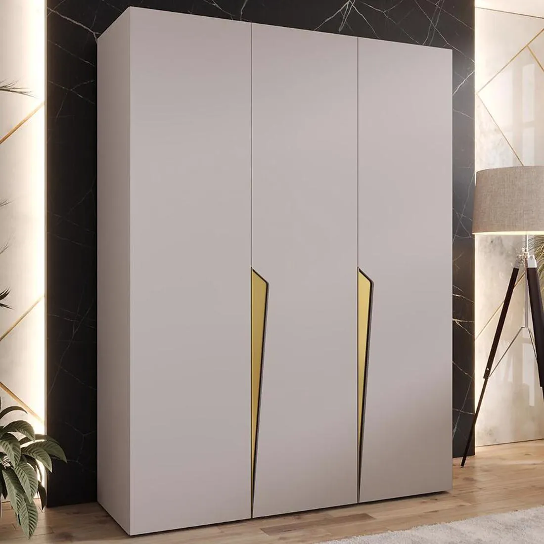 Piano ormar 150x50x202 cm kašmir/zlatna