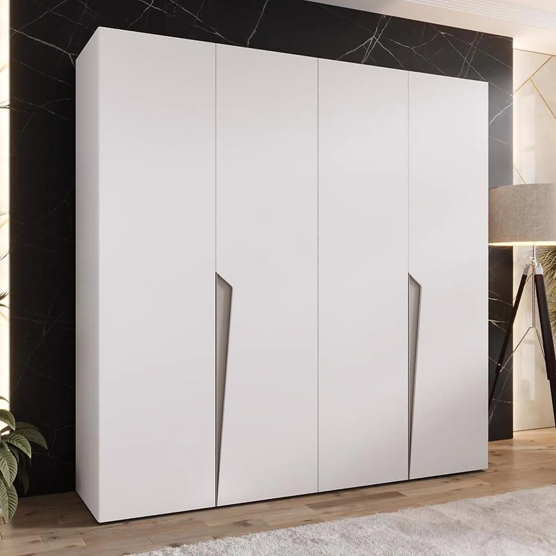 Piano ormar 200x50x202 cm bela/kašmir