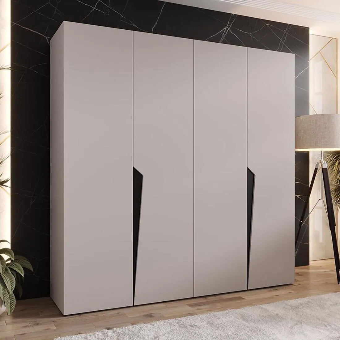 Piano ormar 200x50x202 cm kašmir/crna