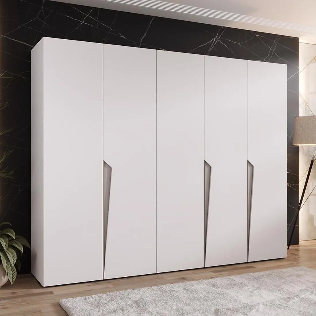 Piano ormar 250x50x202 cm bela/kašmir