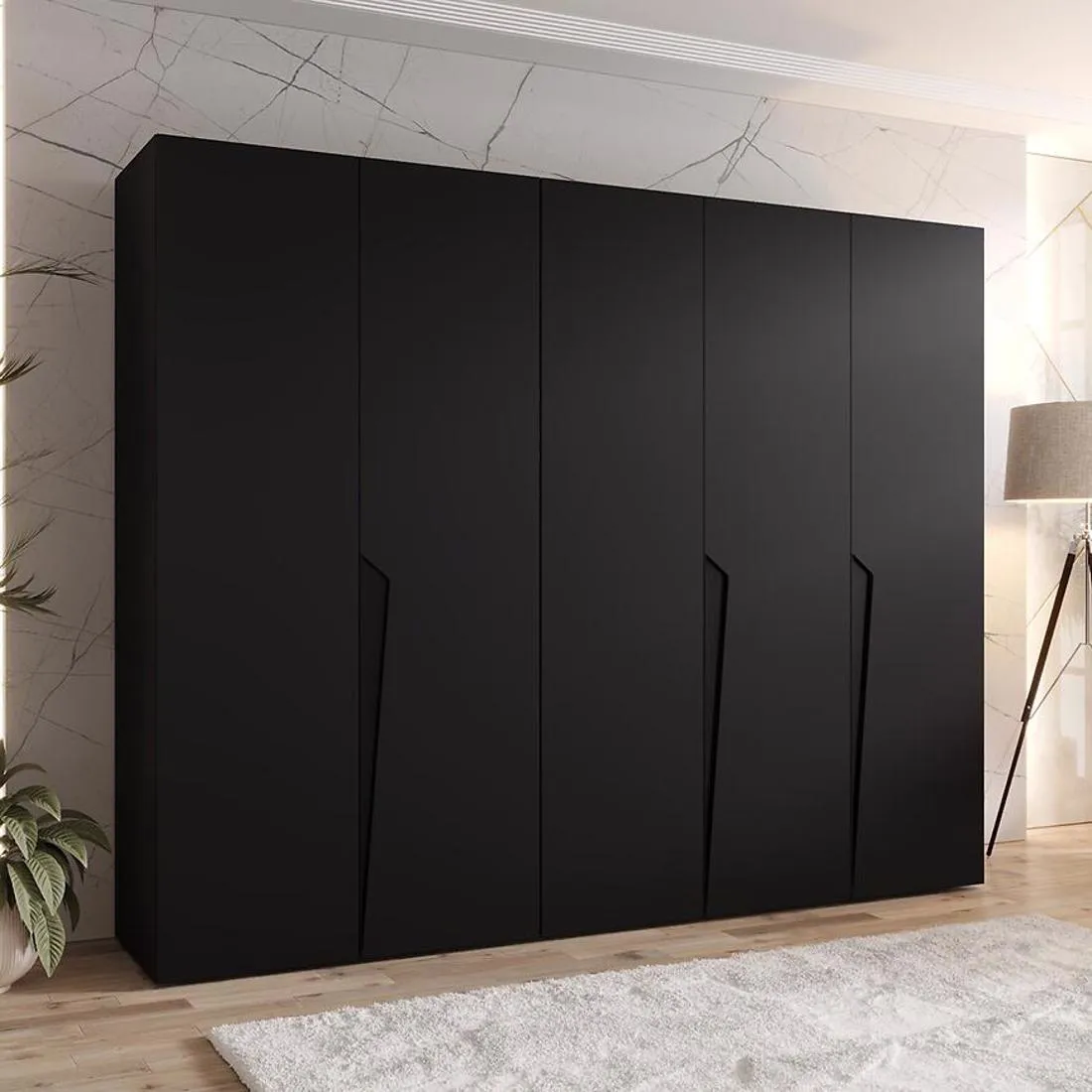Piano ormar 250x50x202 cm crna