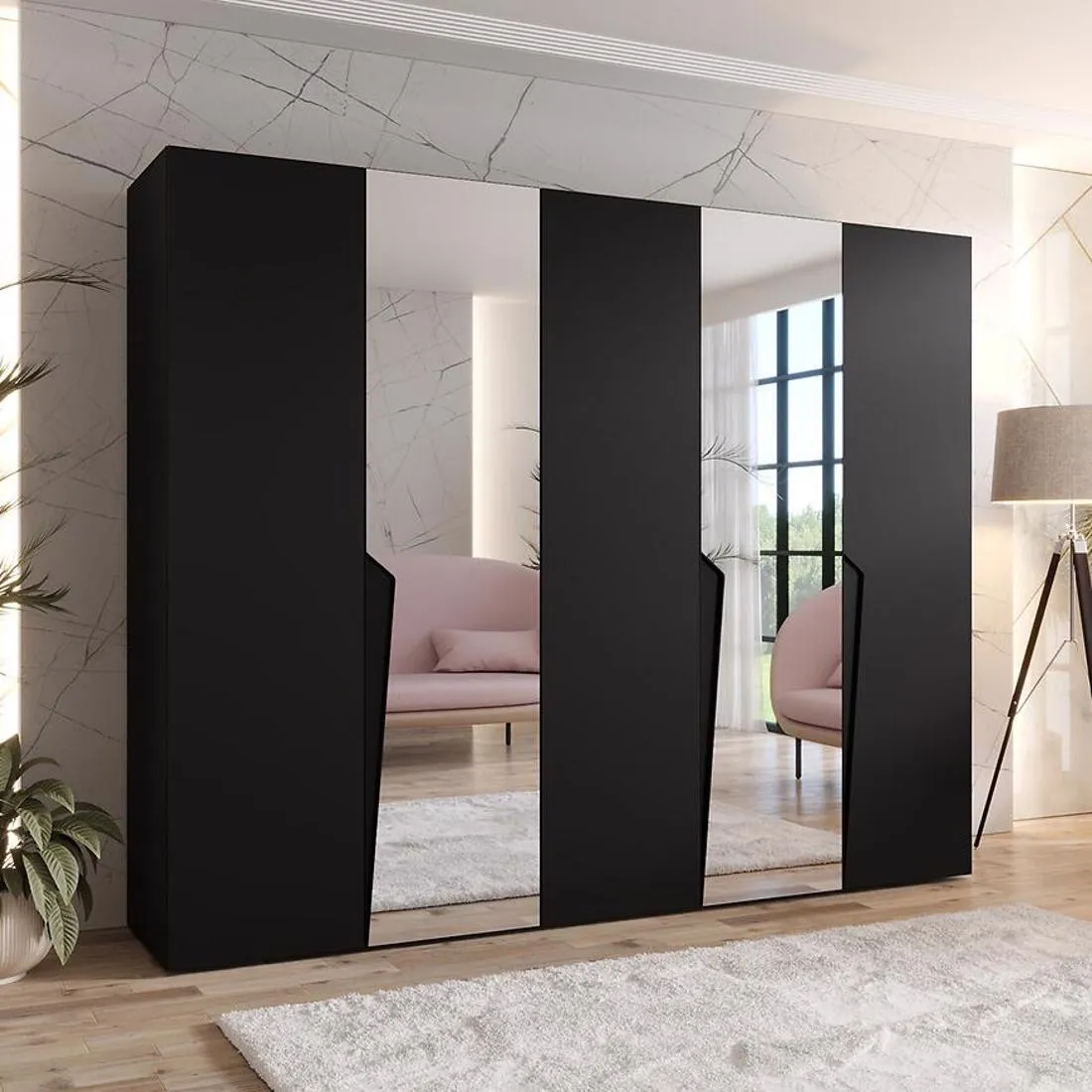Piano ormar 250x50x202 cm crna