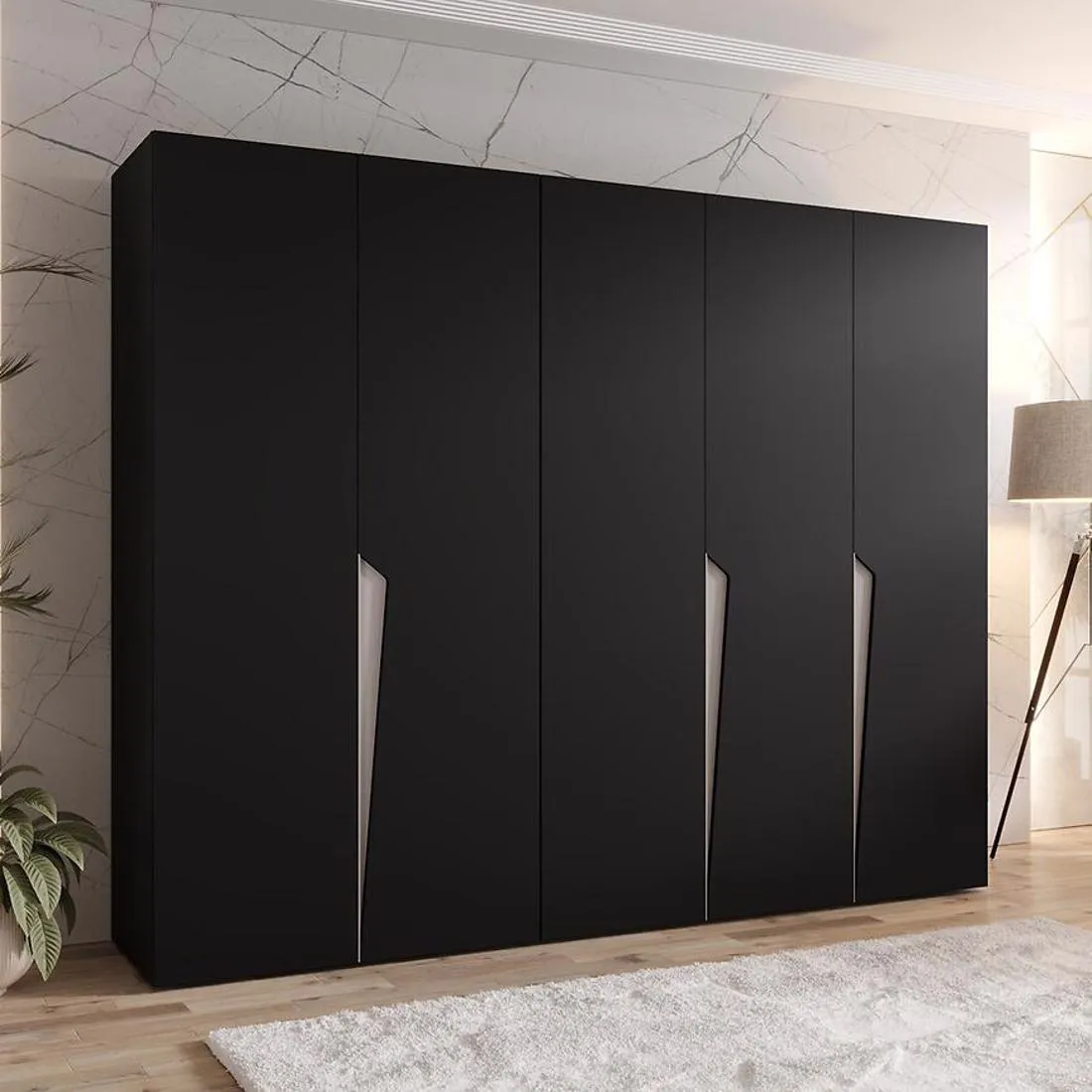 Piano ormar 250x50x202 crna/kašmir