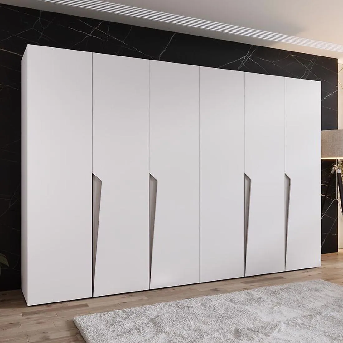Piano ormar 300x50x202 cm bela/kašmir