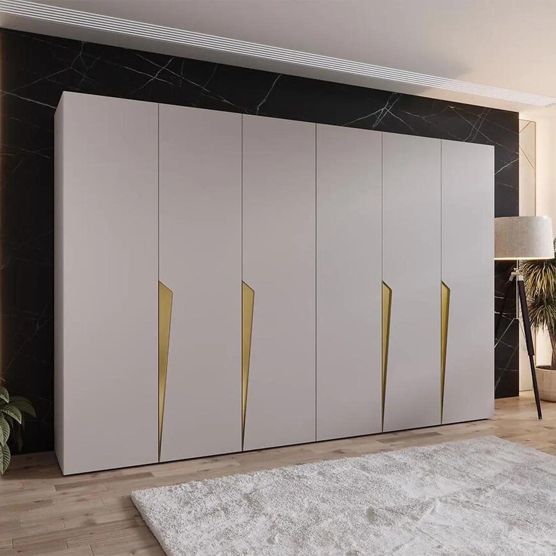 Piano ormar 300x50x202 cm kašmir/zlatna
