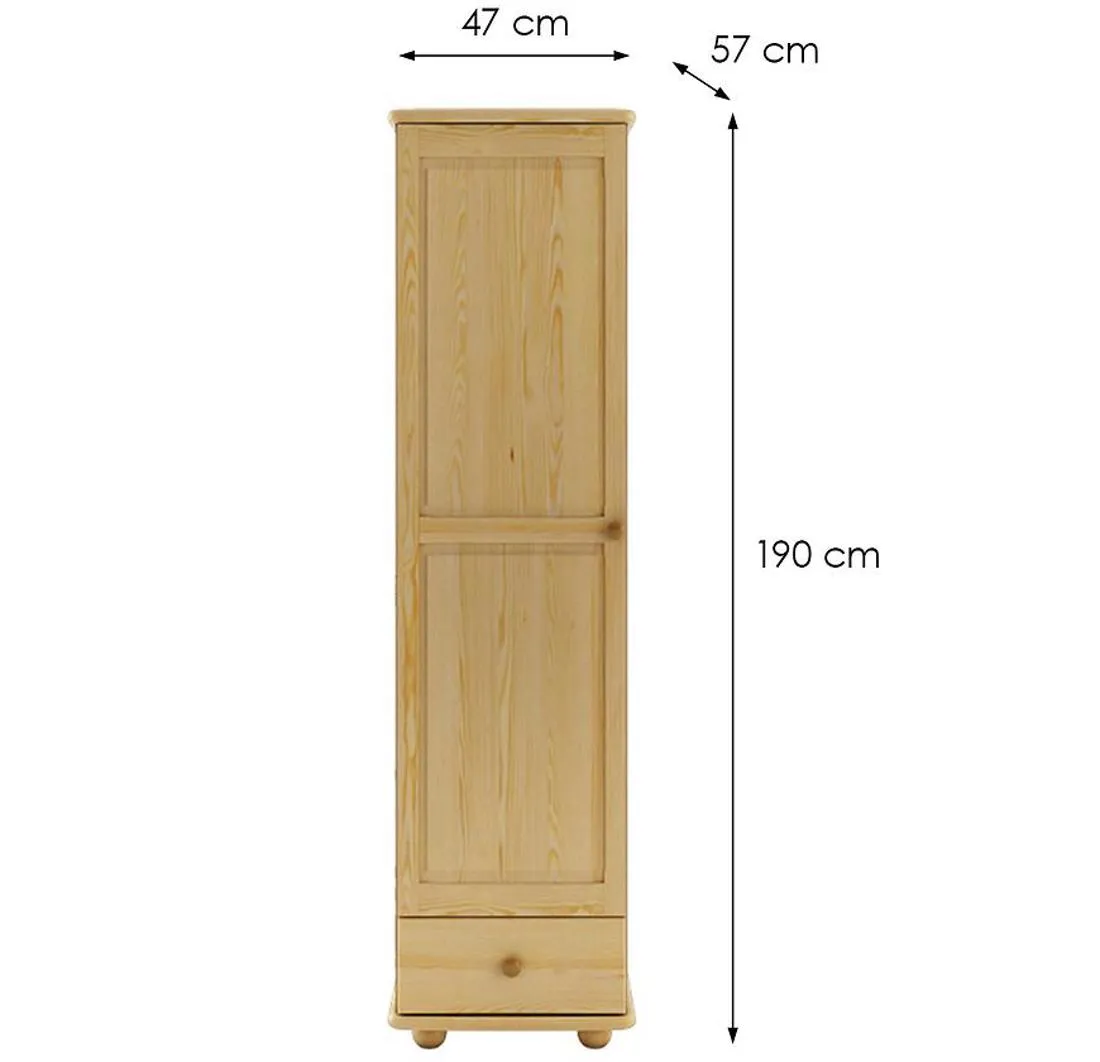 Pine garderober 47x57x190 cm drvo
