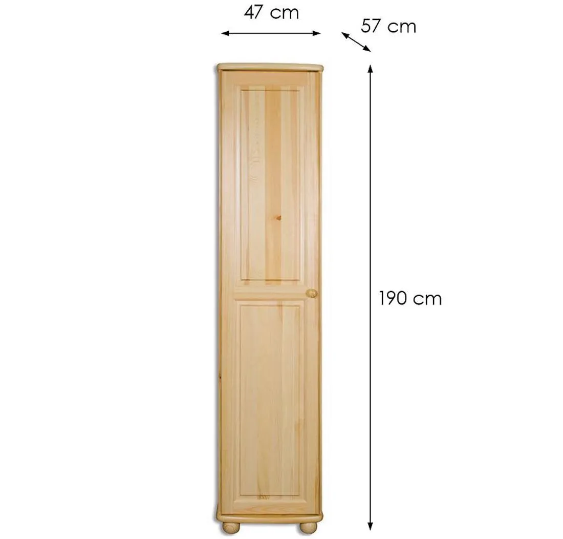 Pine garderober 47x57x190 cm drvo