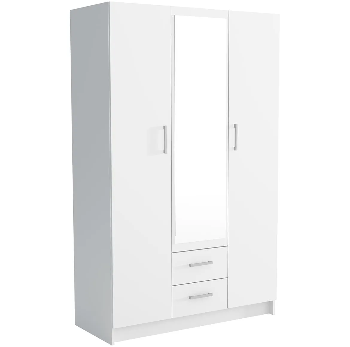 Pino 1 ormar/ogledalo 3 vrata+2 fioke 120,2x55x195 cm beli