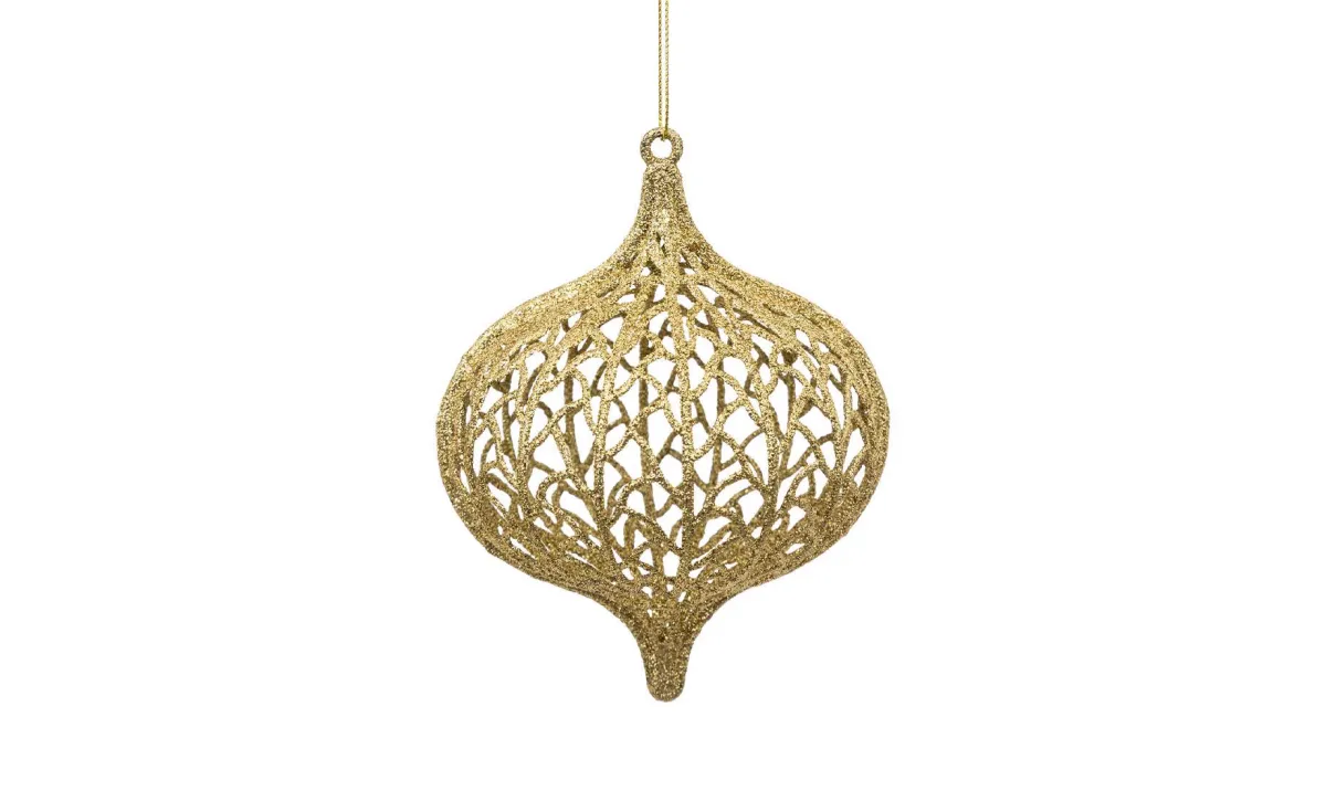 Plastična kugla Drop 10 cm gold