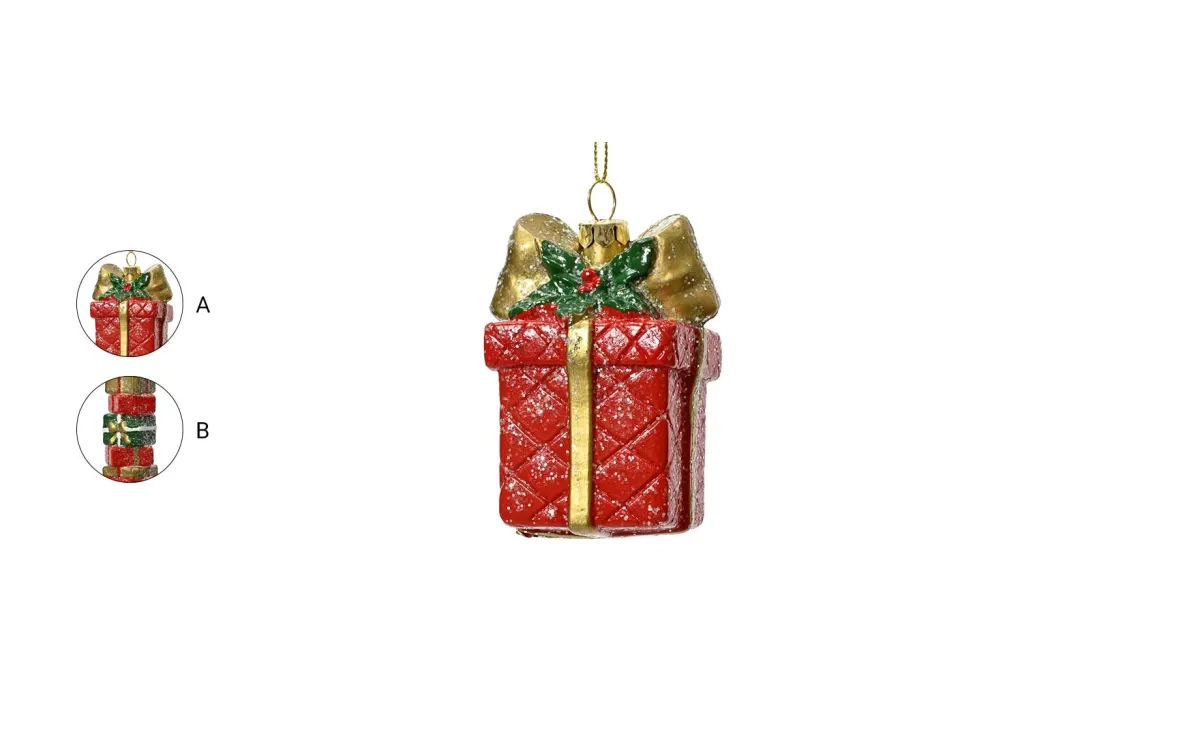 Plastični ukras Giftbox sort2