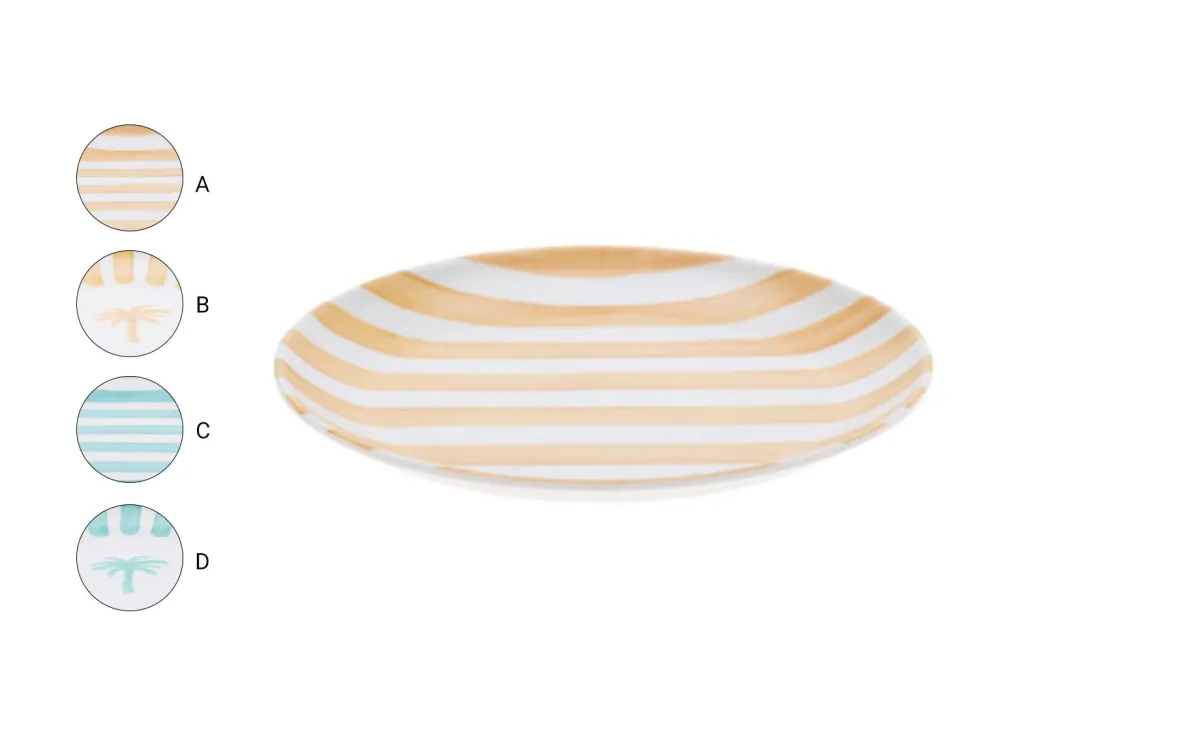 Plitki tanjir Stripe 24,5cm više boja