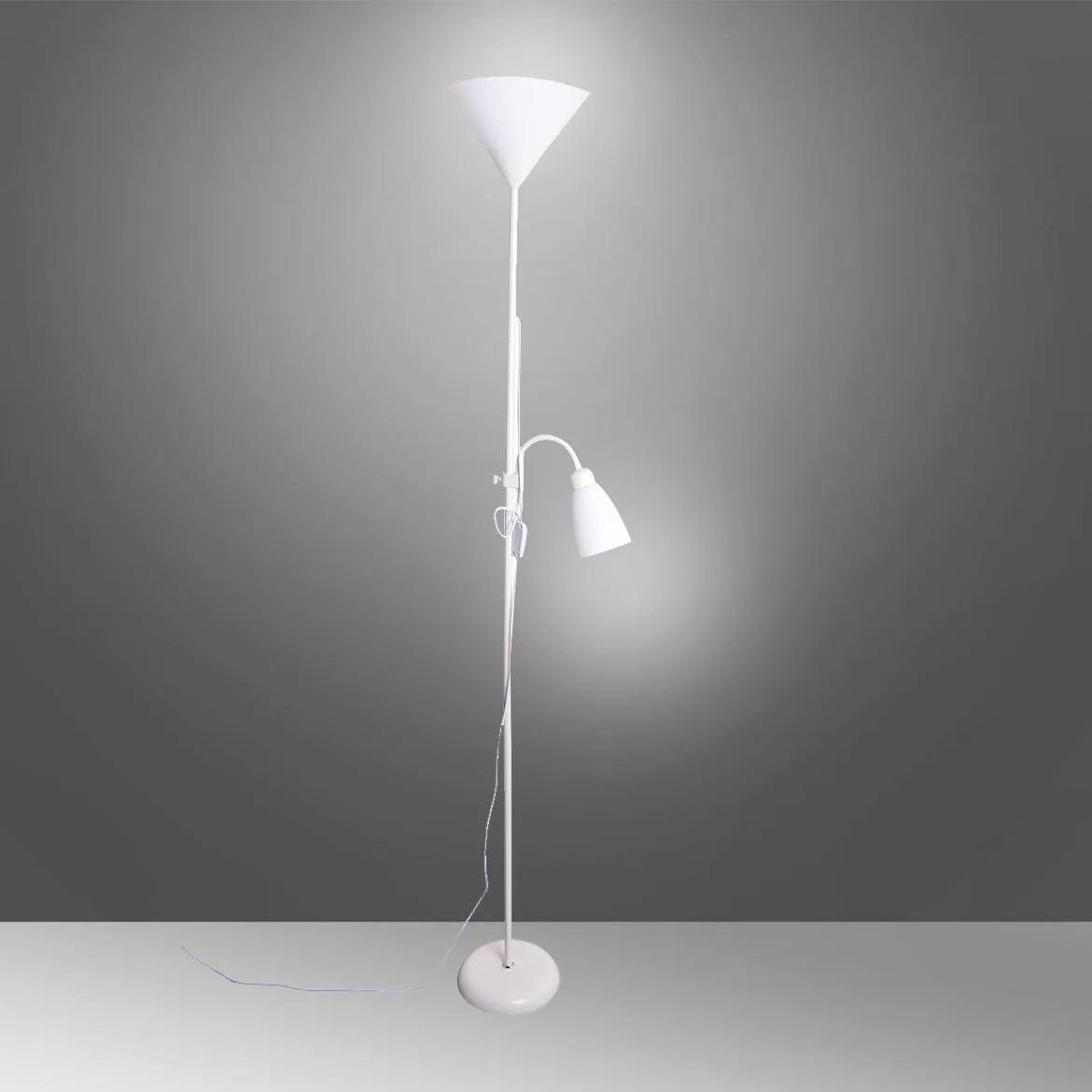 Podna lampa Cleo bela