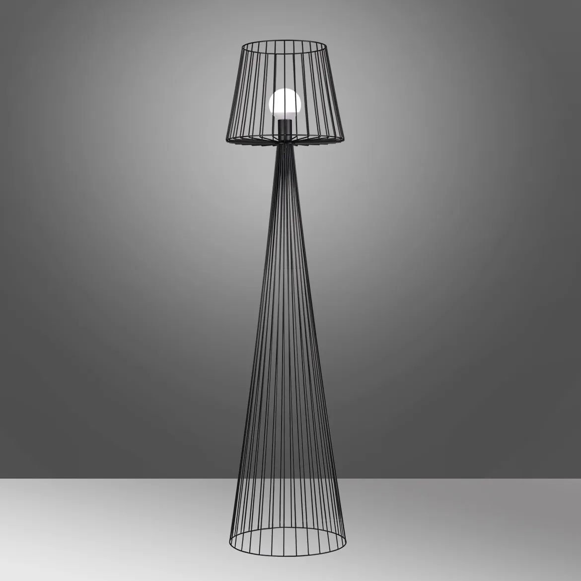 Podna lampa Soul crna