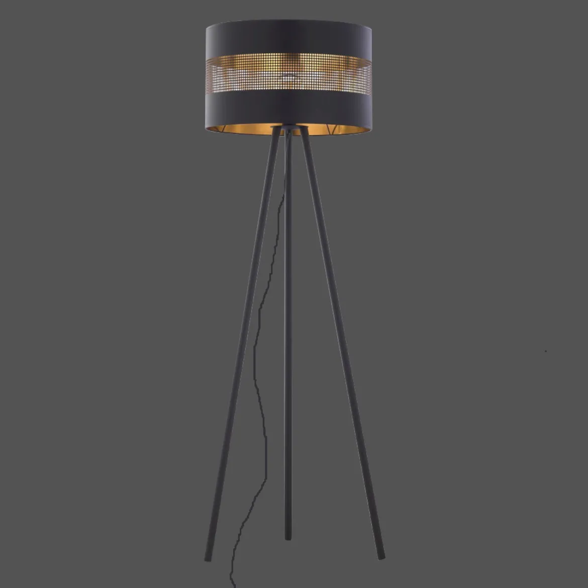 Podna lampa Togo crna