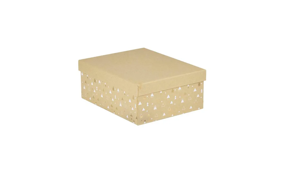 Poklon kutija Golden  25x20x10 cm kvadratna bež