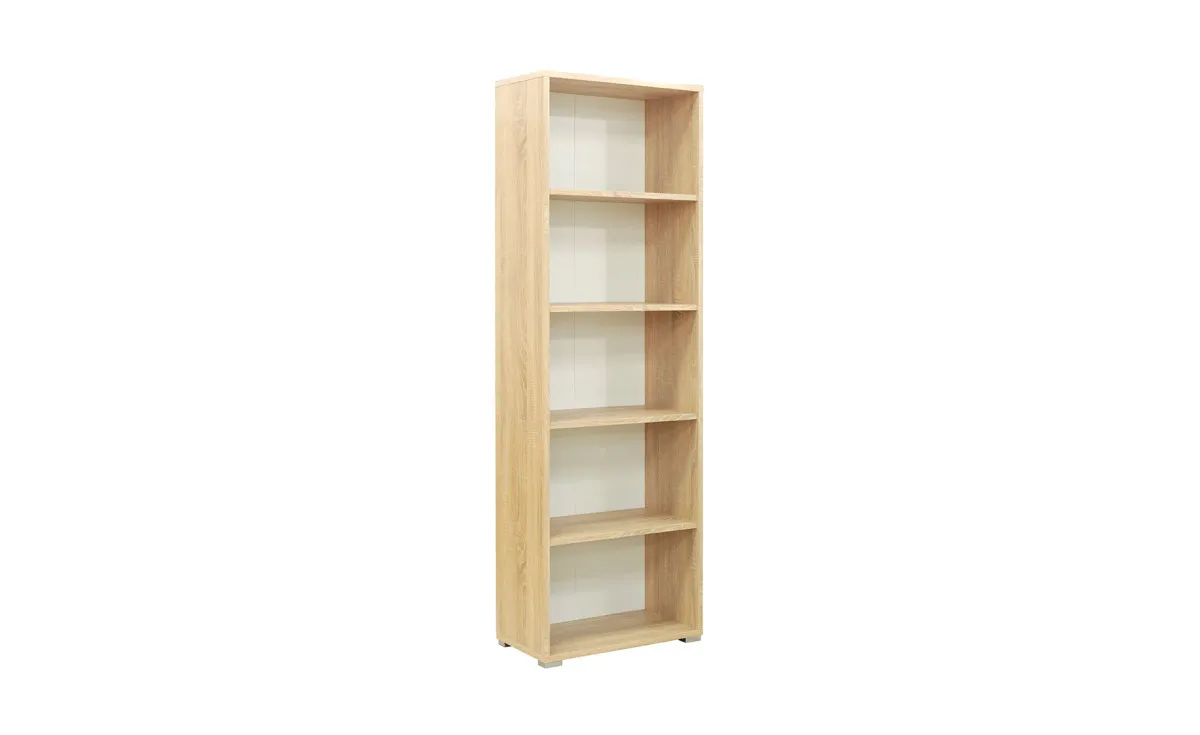 Polica Emil 60x30x180 cm sonoma hrast/bela