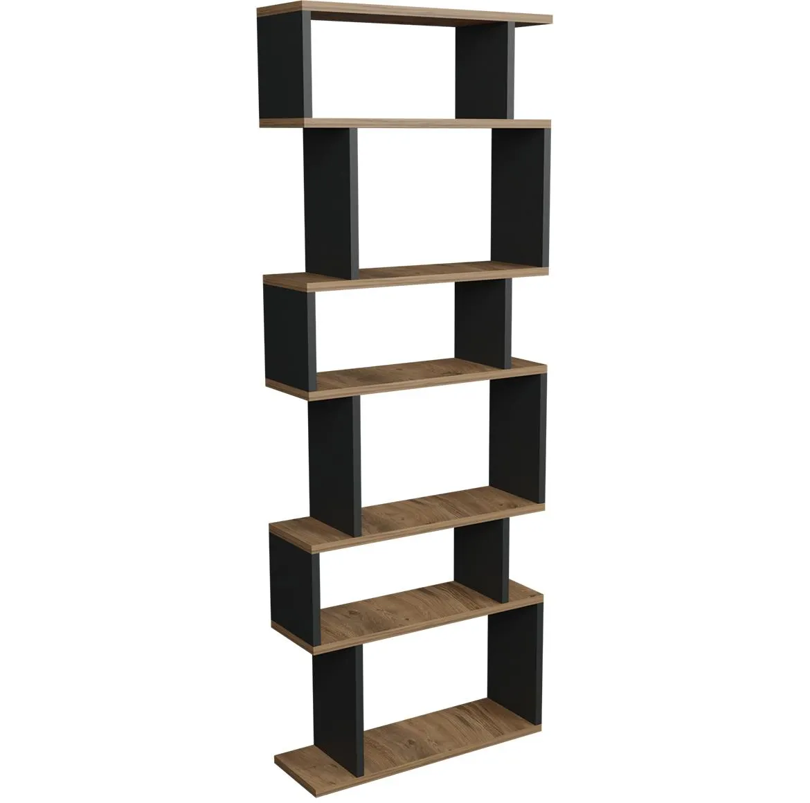 Polica FD-ZMBS-071 Antracit/natur 60x19,5x160