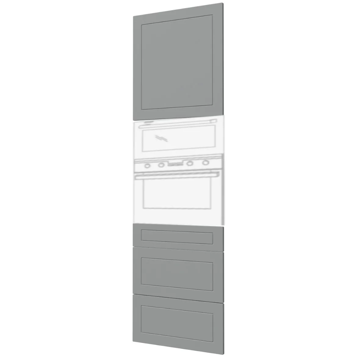 Prednja vrata Quantum D14 RU / 3M / 3E / 3H / 3A prah siva
