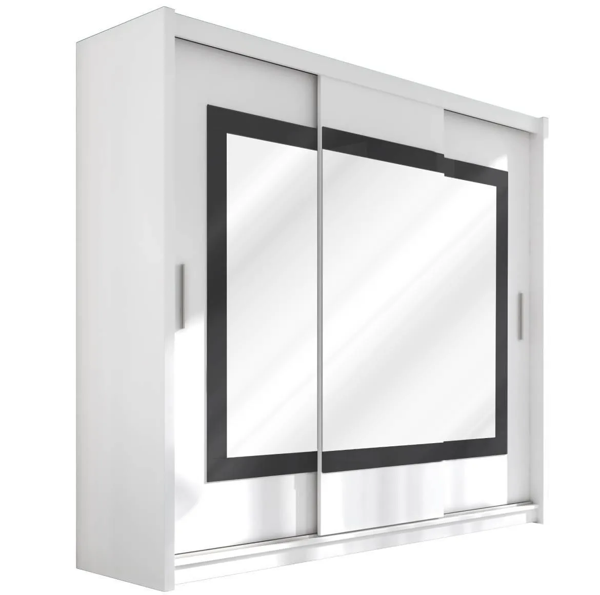 Preston 250 klizni ormar 3 vrata/ogledalo 250x61x215cm beli