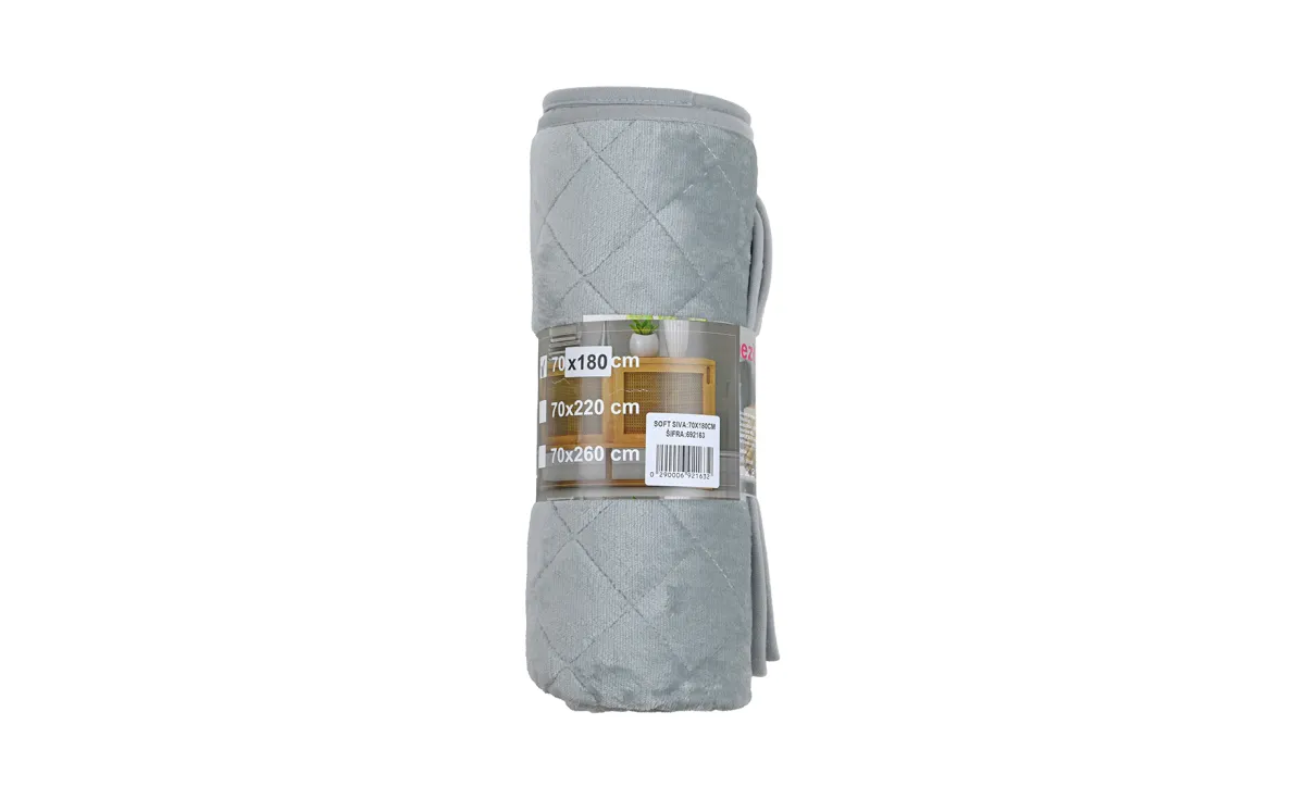 Prostirka Soft 70x180cm siva