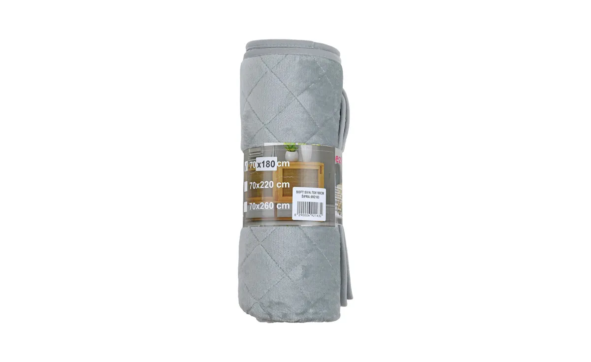 Prostirka Soft 70x180cm siva