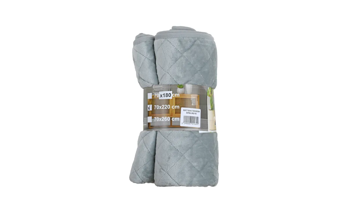 Prostirka Soft 70x220cm siva