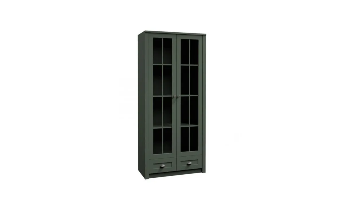 Prowansja vitrina 90x43x198 cm zelena