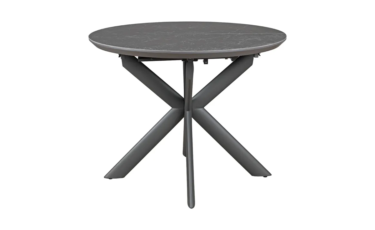 Pulsano sto produživi 100(130)x100x76 cm crno/siva keramika