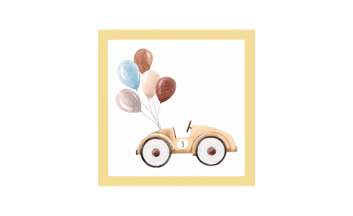 Ram sa slikom Baby car 30x30cm