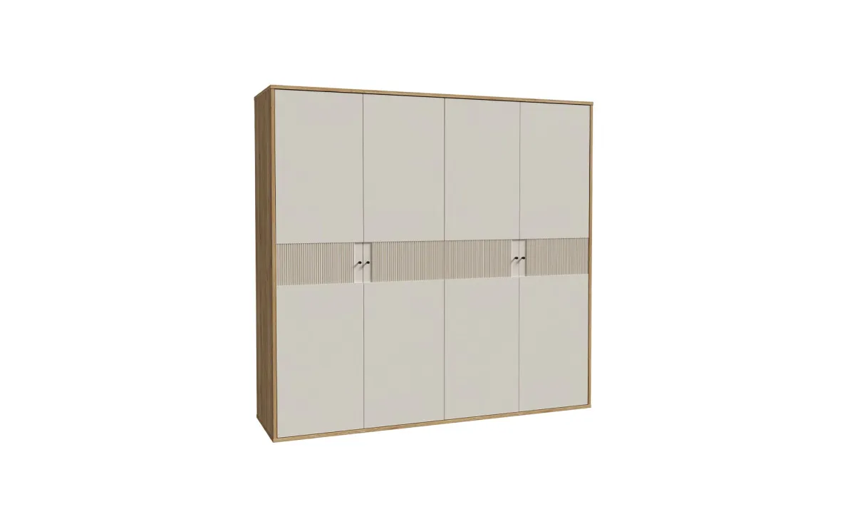 Rankin ormar 4 vrata 224x59x214 cm bež/hrast
