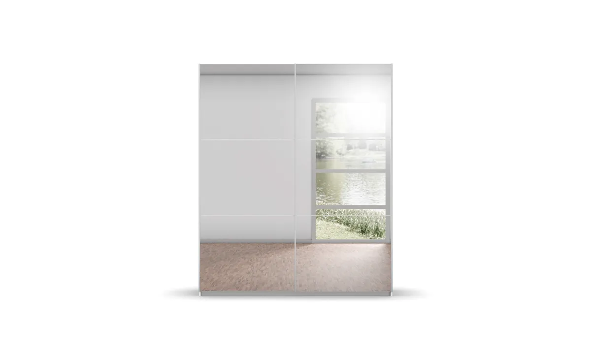 Reflect klizni ormar 2 vrata/ogledalo 175x59x210 cm beli