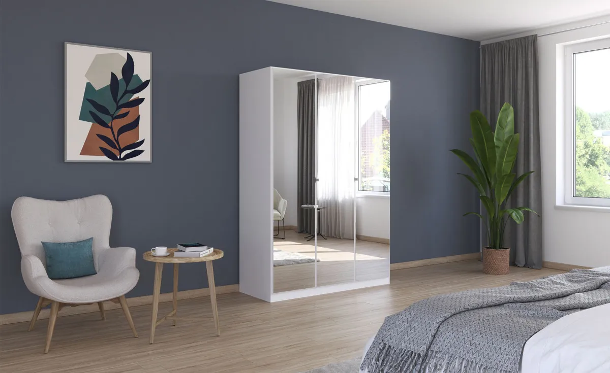 Reflect ormar 3 vrata/ogledalo 135x54x197 cm beli