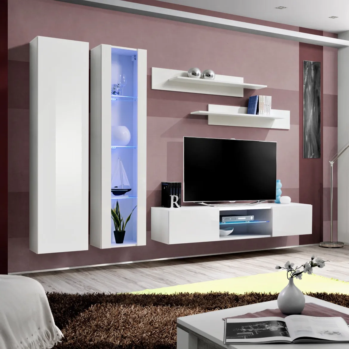 Regal  Fly 4 240x40x170 cm bela
