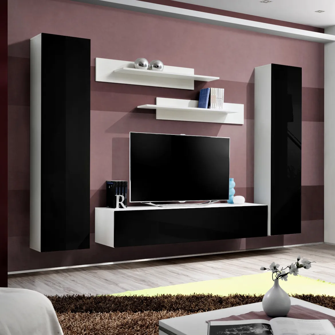 Regal  Fly A1 240x40x170 cm crna/bela