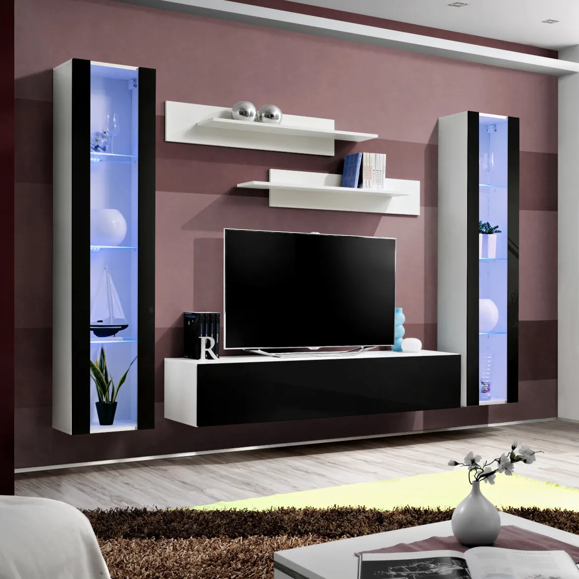 Regal  Fly A2 240x40x170 cm crna/bela