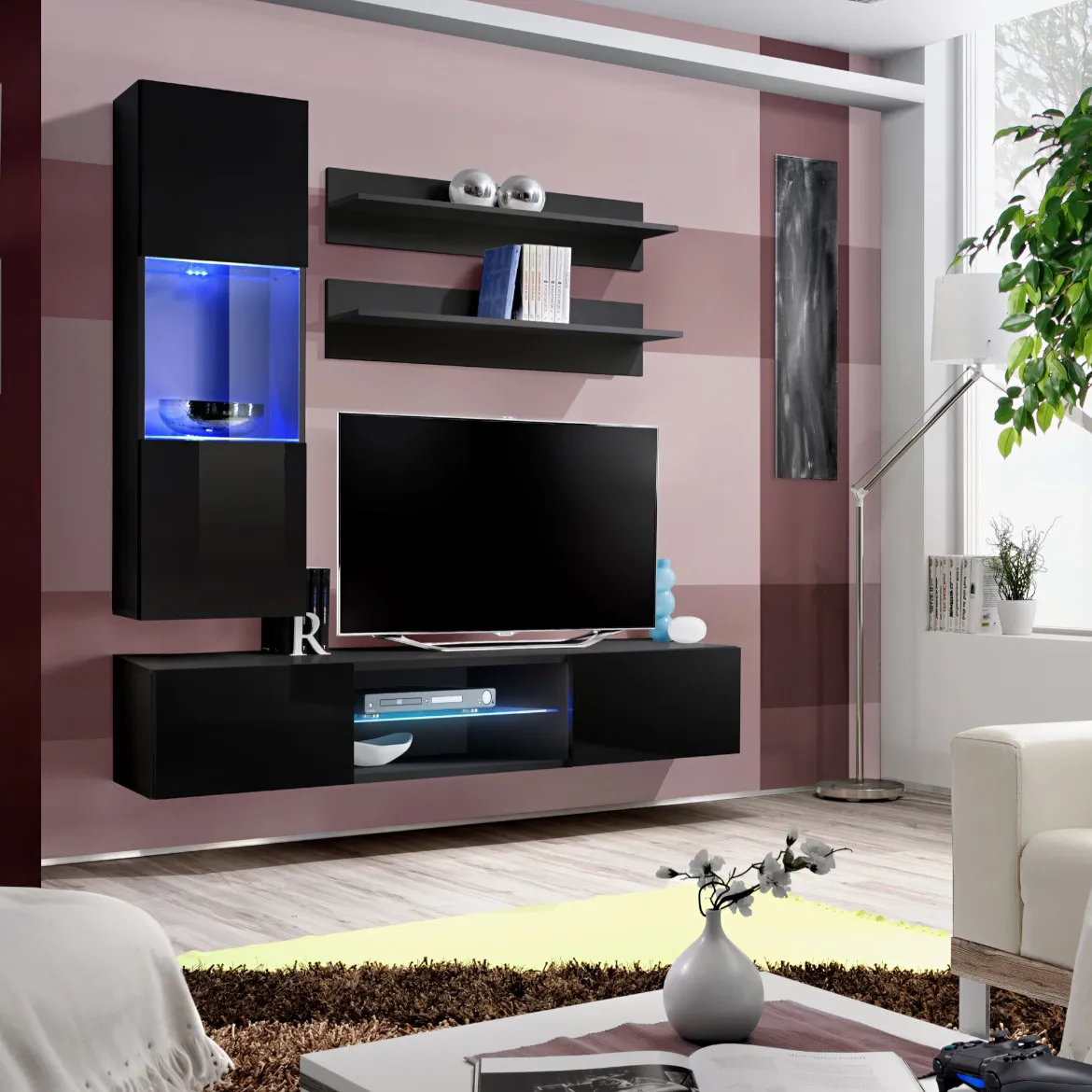 Regal  Fly S3 160x40x170 cm crna