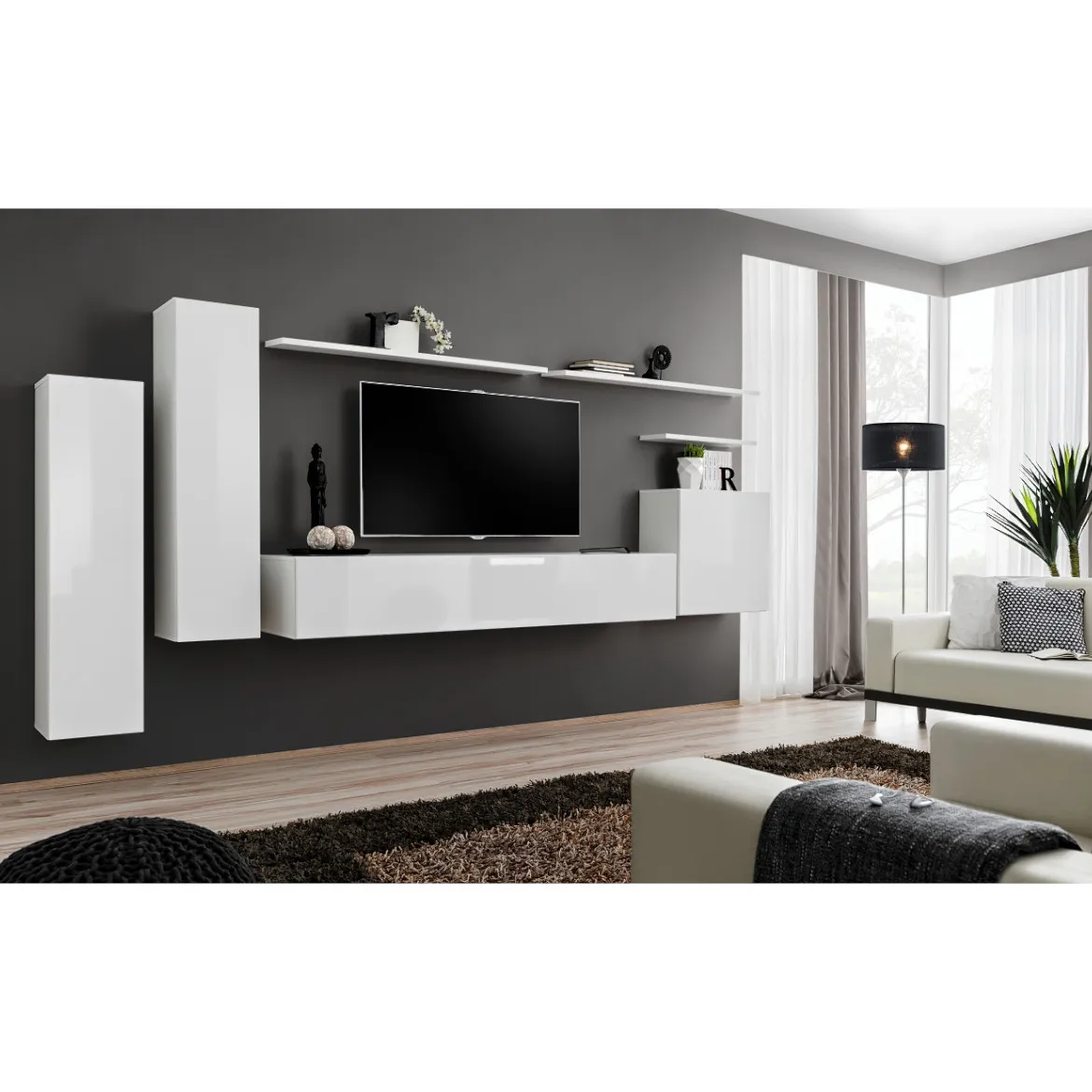 Regal  Switch I 330x40x160 cm bela