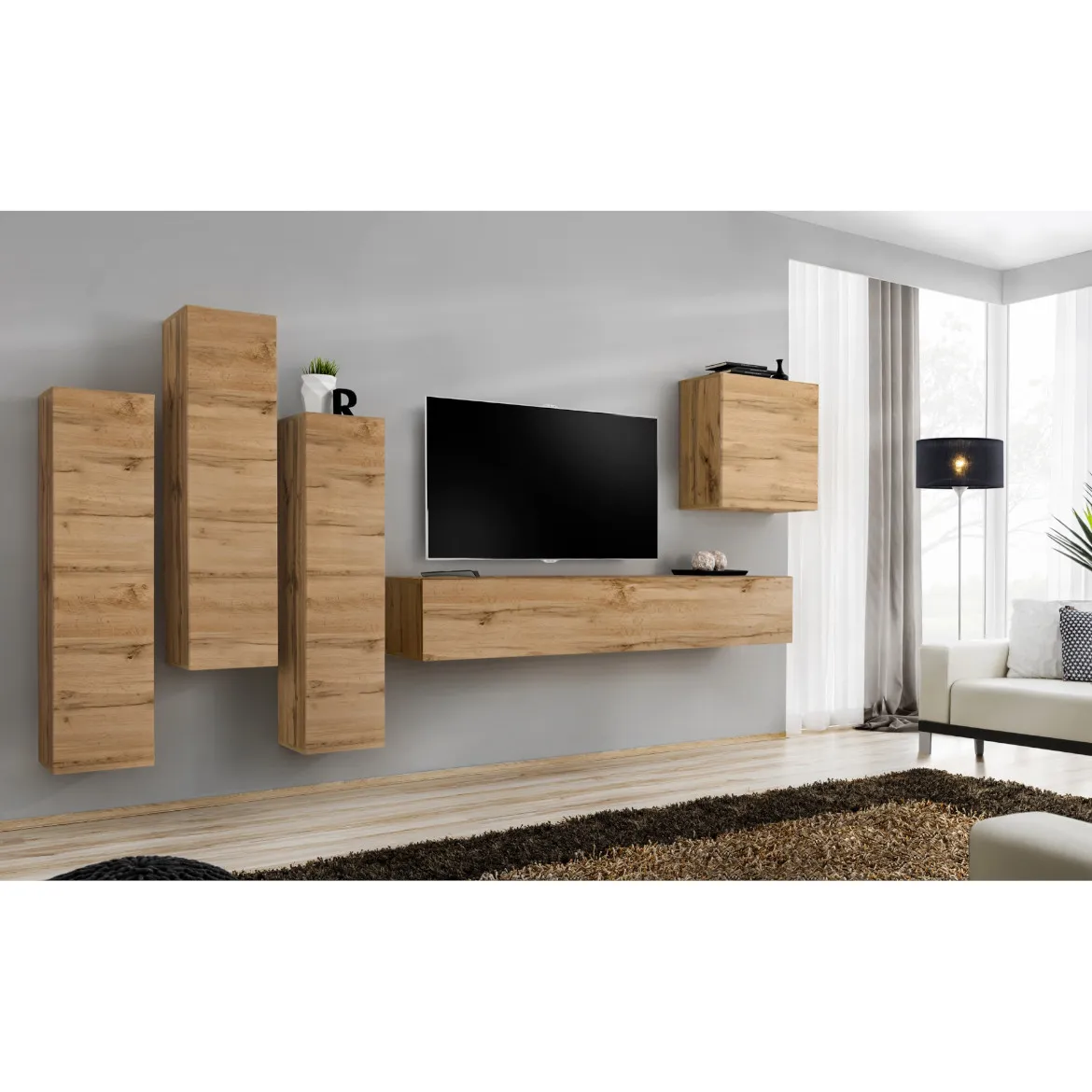 Regal  Switch III 330x40x160 cm natur