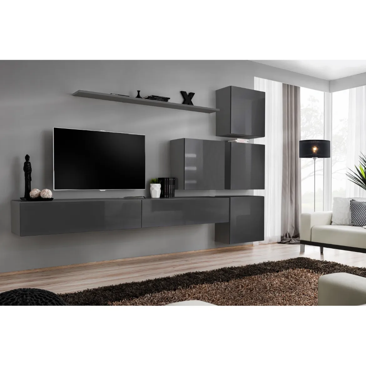 Regal  Switch IX 280x40x180 cm siva
