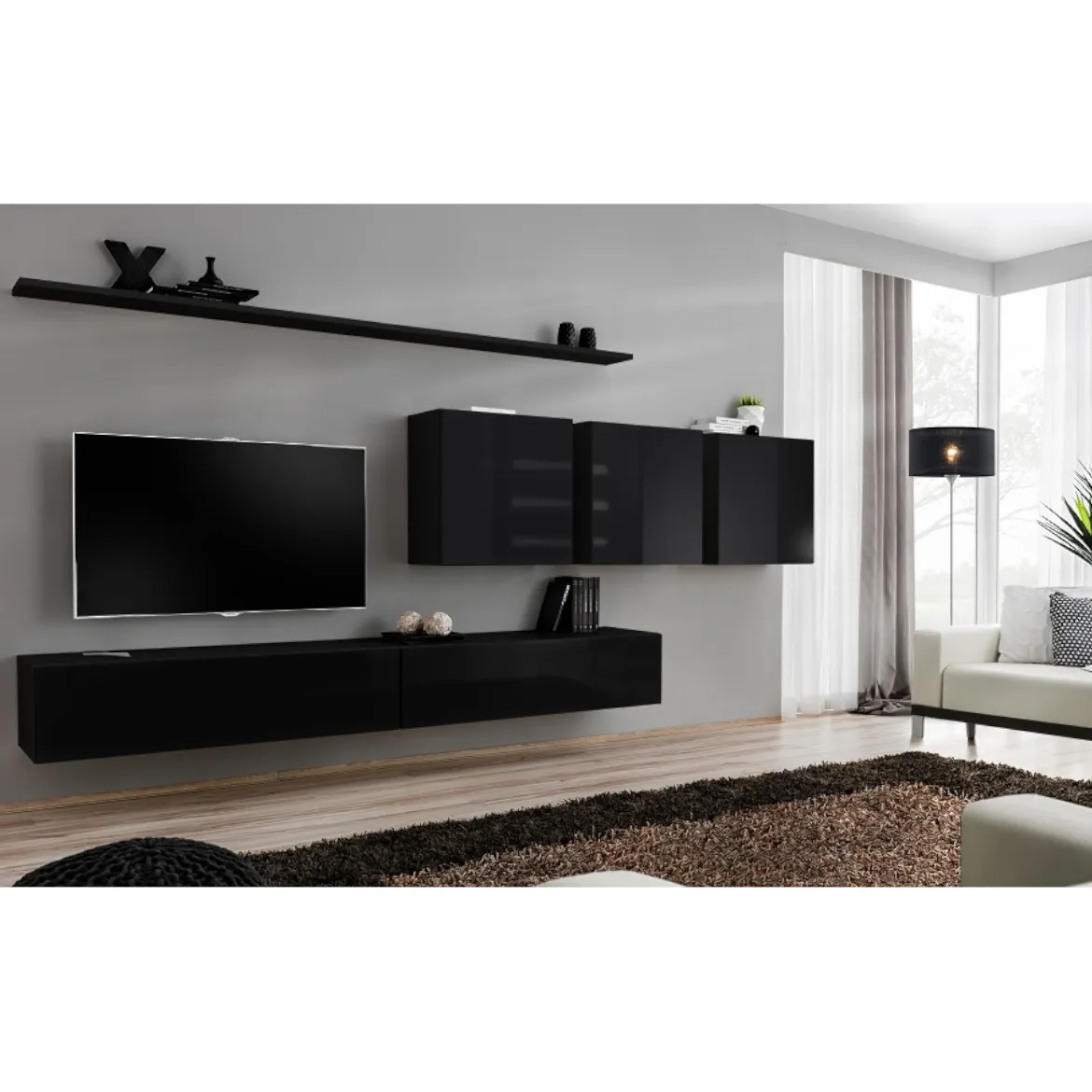 Regal  Switch VII 330x40x150 cm crna