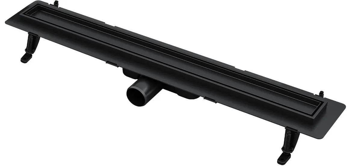 Reverzibilni linearni odvod Duplex Black ABS + Inox 700