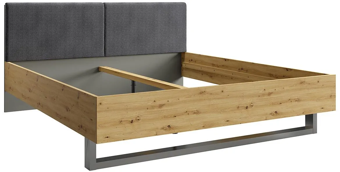 Rimini 180 krevet bez podnice 186x211,5x98  Artisan hrasto/sivi