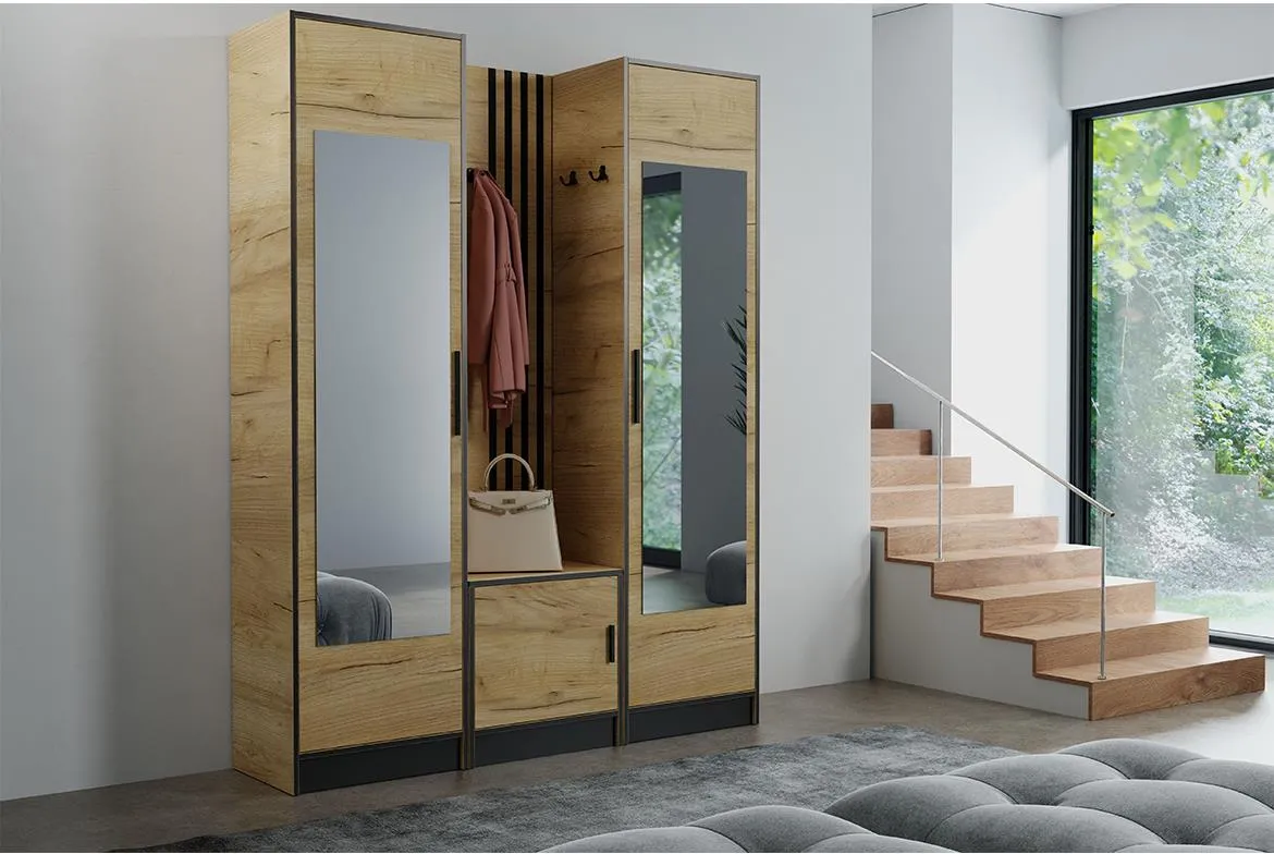 Roj Plus 12 predsoblje 159,6x39x205 cm hrast