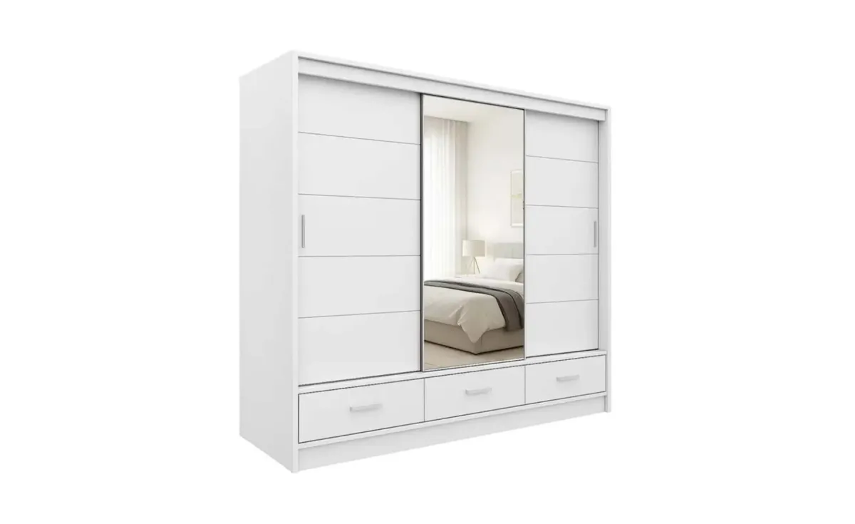 Rossa klizni ormar 254x63x215 cm bela