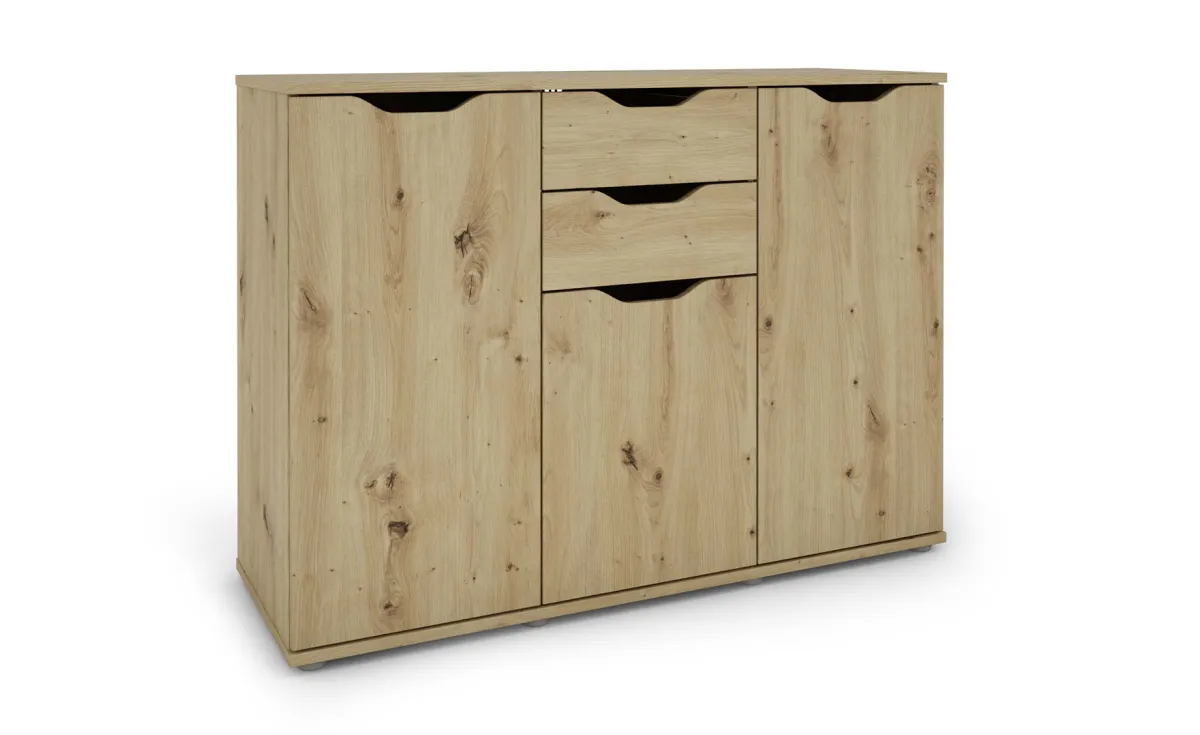 Saga komoda 2 fioke + 3 vrata 108x38x79 cm artisan
