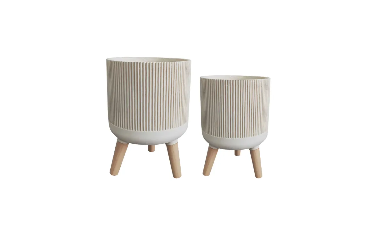 Saksija beige wl hc30004 30x30x32.5 cm