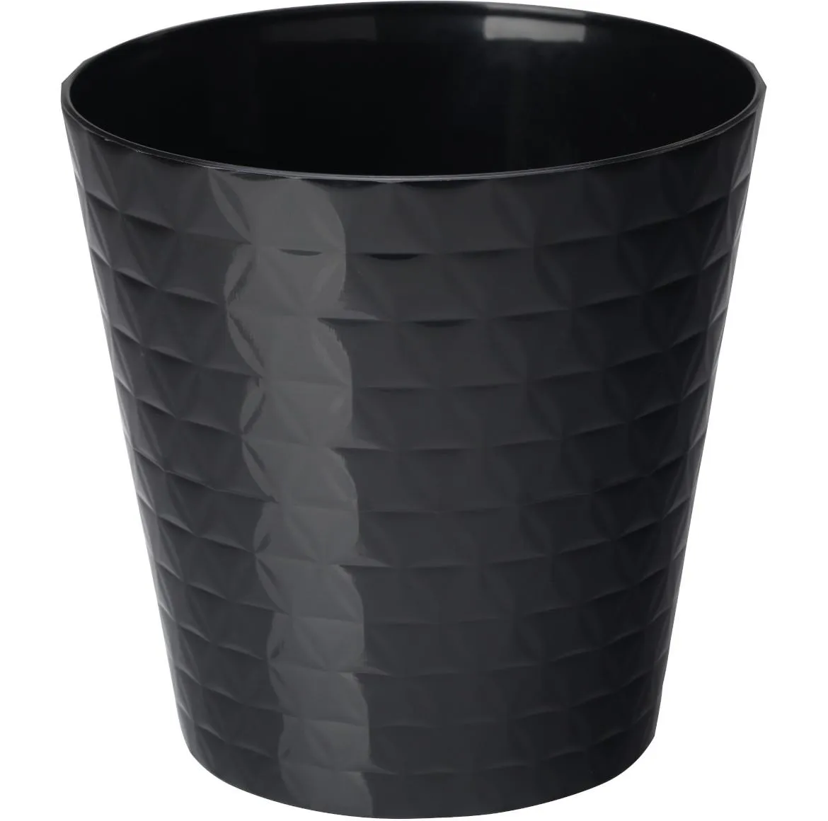 Saksija Diamond Petit 15cm crna